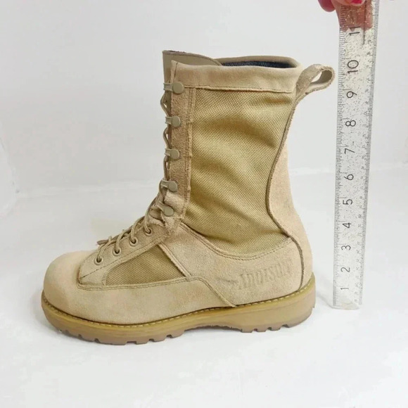 Addison Men's US Army Military Tan Suede Combat Boots Goretex Size 8.5 - Picture 9 of 11